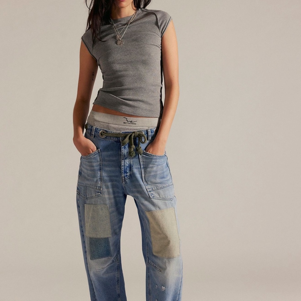 NWOT Free People Moxie Barrel Jeans - Picture 5 of 15